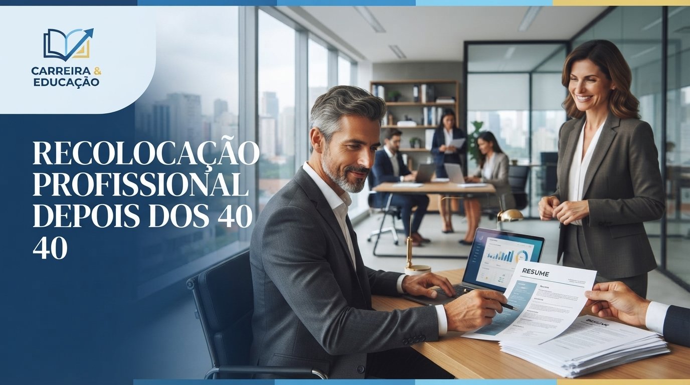 Recolocação profissional depois dos 40 anos: plano prático
